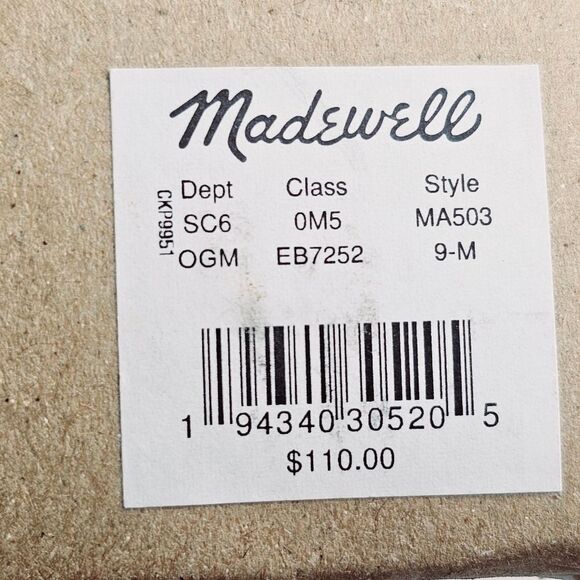 NEW Madewell Kickoff Trainer Sneakers Leather and Spot Mix Calf Hair Size 9 NIB - Picture 13 of 13